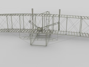 rigged wright flyer 1903 3D Model