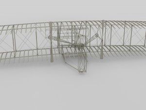 rigged wright flyer 1903 3D Model