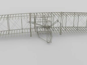 rigged wright flyer 1903 3D Model