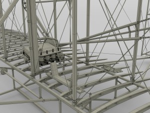 rigged wright flyer 1903 3D Model