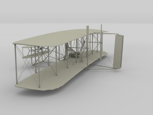 rigged wright flyer 1903 3D Model