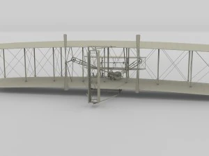 rigged wright flyer 1903 3D Model