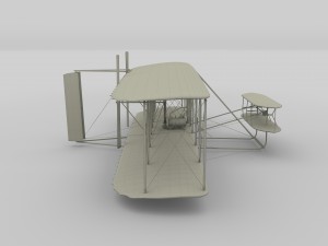 rigged wright flyer 1903 3D Model