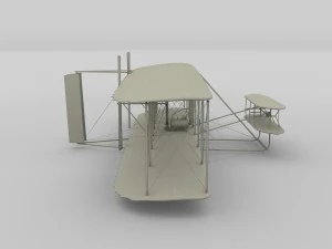 rigged wright flyer 1903 3D Model