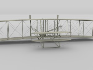 rigged wright flyer 1903 3D Model