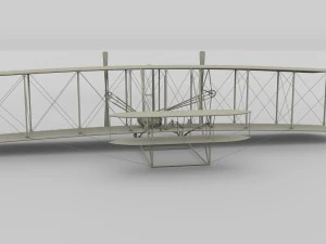 rigged wright flyer 1903 3D Model