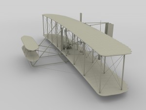 rigged wright flyer 1903 3D Model