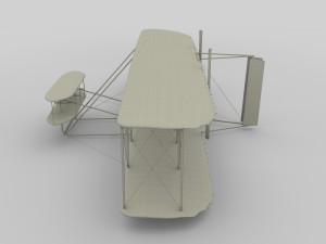 rigged wright flyer 1903 3D Model