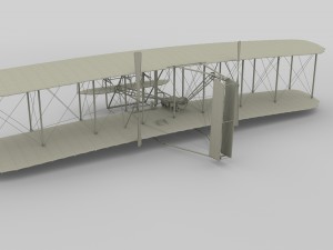 rigged wright flyer 1903 3D Model