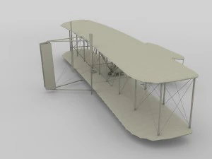 rigged wright flyer 1903 3D Model