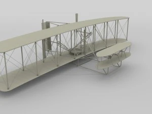 rigged wright flyer 1903 3D Model