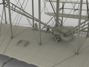 rigged wright flyer 1903 3D Model