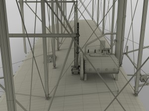 rigged wright flyer 1903 3D Model