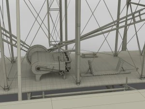 rigged wright flyer 1903 3D Model