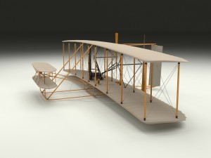rigged wright flyer Modelo 3D
