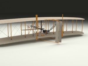 rigged wright flyer Modelo 3D