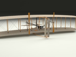 rigged wright flyer Modelo 3D