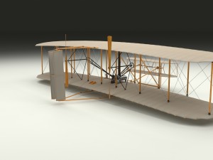 rigged wright flyer Modelo 3D