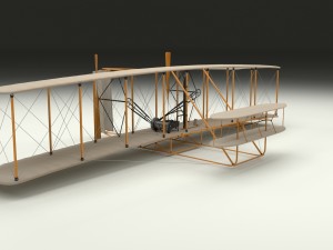 rigged wright flyer Modelo 3D