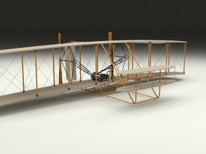 rigged wright flyer Modelo 3D