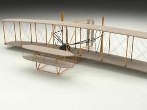 rigged wright flyer Modelo 3D