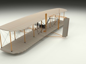 rigged wright flyer Modelo 3D