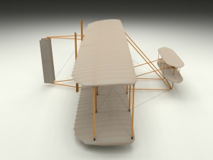 rigged wright flyer Modelo 3D