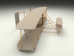 rigged wright flyer Modelo 3D
