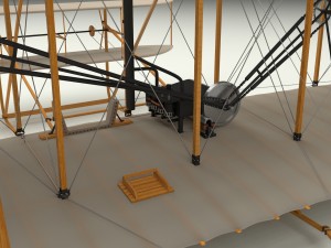 rigged wright flyer Modelo 3D