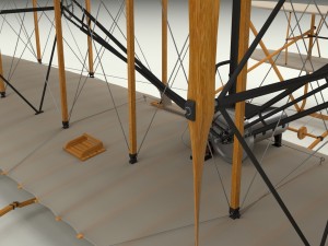 rigged wright flyer Modelo 3D