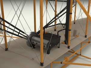 rigged wright flyer Modelo 3D