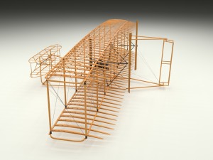 rigged wright flyer Modelo 3D