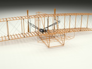 rigged wright flyer Modelo 3D