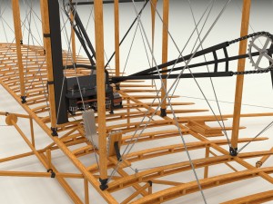rigged wright flyer Modelo 3D