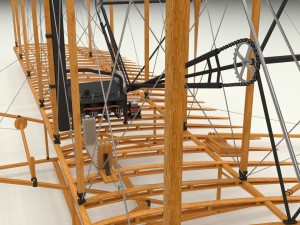 rigged wright flyer Modelo 3D