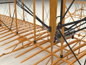 rigged wright flyer Modelo 3D