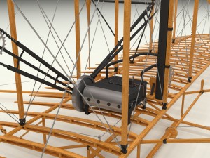 rigged wright flyer Modelo 3D