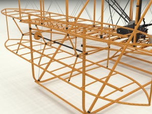 rigged wright flyer Modelo 3D