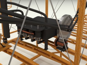 rigged wright flyer Modelo 3D