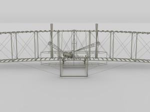 rigged wright flyer Modelo 3D