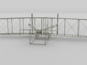 rigged wright flyer Modelo 3D