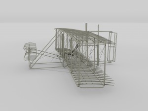 rigged wright flyer Modelo 3D