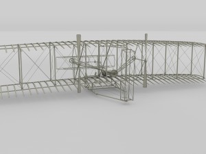 rigged wright flyer Modelo 3D
