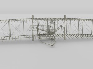 rigged wright flyer Modelo 3D