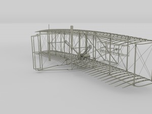 rigged wright flyer Modelo 3D