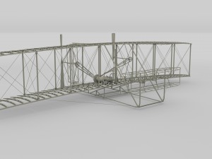 rigged wright flyer Modelo 3D