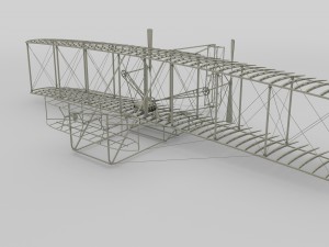 rigged wright flyer Modelo 3D