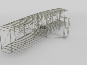 rigged wright flyer Modelo 3D