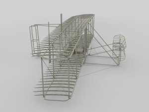 rigged wright flyer Modelo 3D
