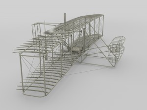 rigged wright flyer Modelo 3D
